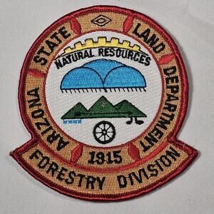 Arizona State Land Department Forestry Division patch. Colorful Badge